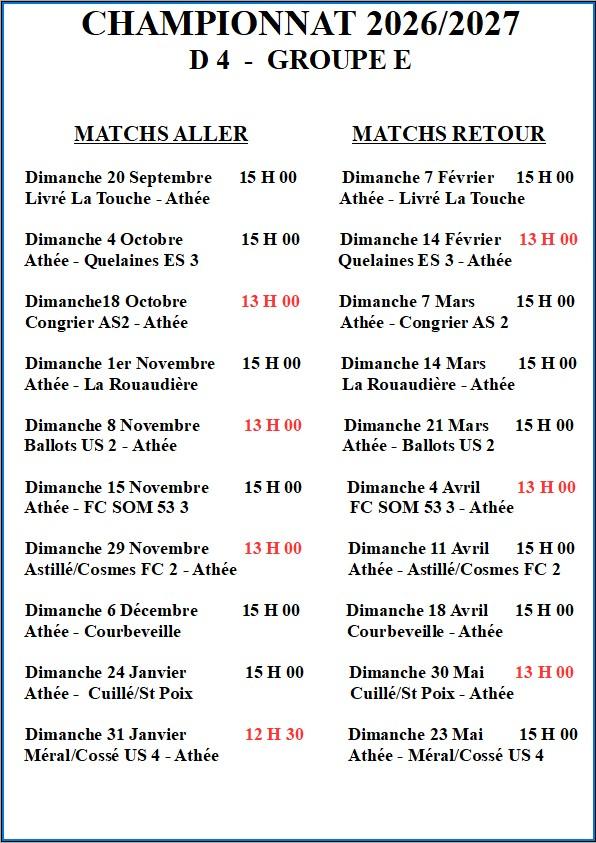 Championnat 2026 2027