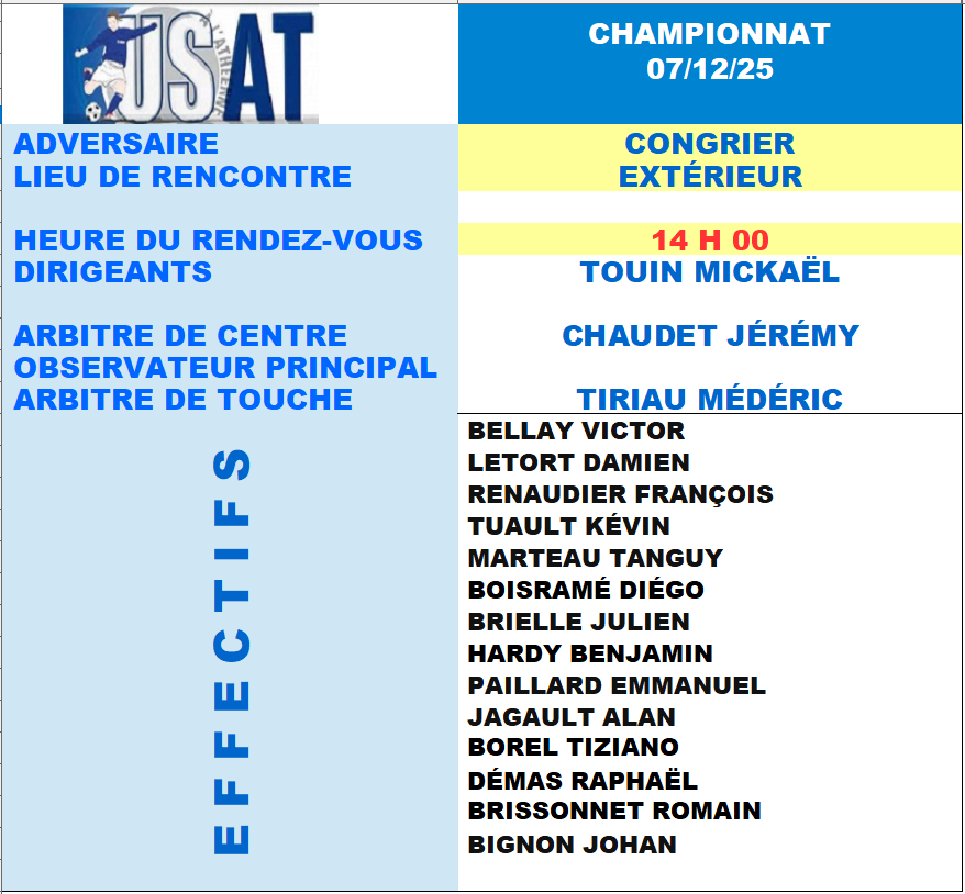 Convocation 7 decembre