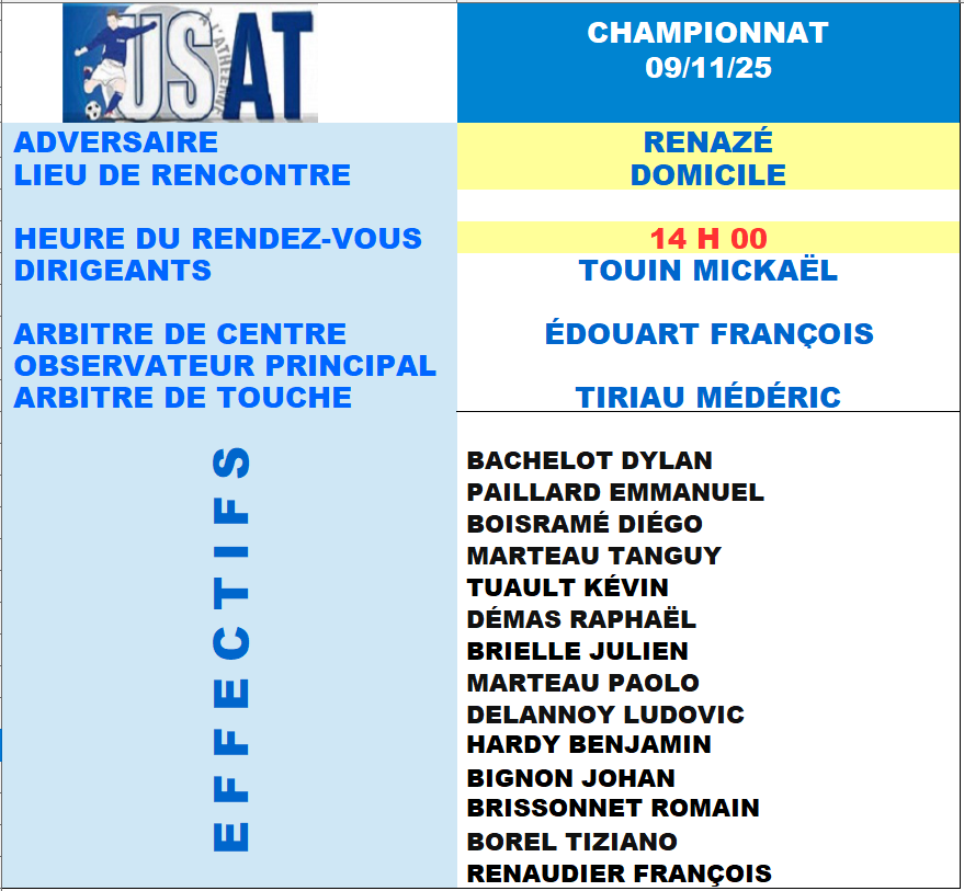 Convocations 9 novembre